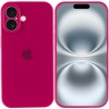 Чохол Silicone Case Full Camera Protective (AA) Apple iPhone 16 (6.1"), Червоний / Rose Red