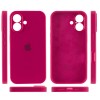 Чохол Silicone Case Full Camera Protective (AA) Apple iPhone 16 (6.1"), Червоний / Rose Red