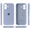 Чехол Silicone Case Full Camera Protective (AA) для Apple iPhone 16 (6.1"), Голубой / Lilac Blue