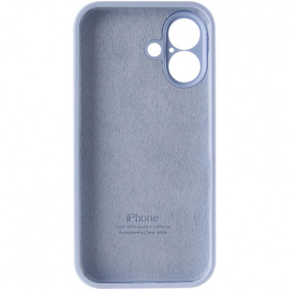 Чохол Silicone Case Full Camera Protective (AA) для Apple iPhone 16 (6.1"), Синій / Lilac Blue