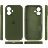 Чохол Silicone Case Full Camera Protective (AA) для Apple iPhone 16 (6.1"), Зелений / Dark Olive