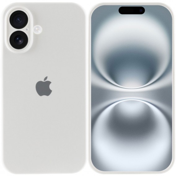 Чохол Silicone Case Full Camera Protective (AA) Apple iPhone 16 (6.1"), Білий / White