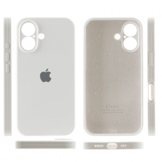 Чохол Silicone Case Full Camera Protective (AA) Apple iPhone 16 (6.1"), Білий / White