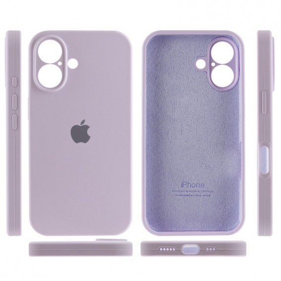 Чохол Silicone Case Full Camera Protective (AA) для Apple iPhone 16 (6.1"), Бузковий / Lilac