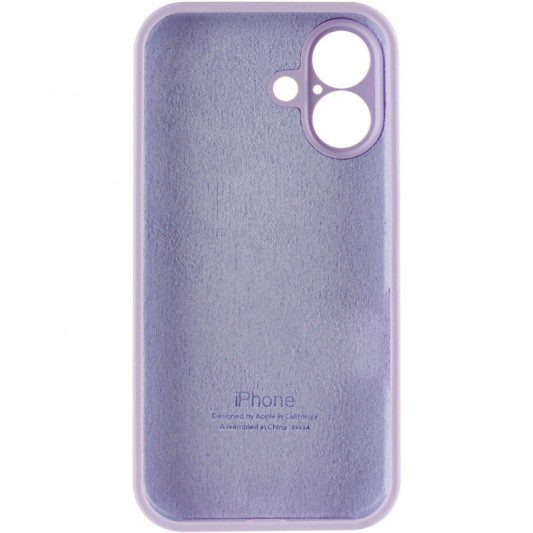 Чехол Silicone Case Full Camera Protective (AA) для Apple iPhone 16 (6.1") Сиреневый / Lilac - изображение 5