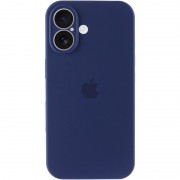 Чехол Silicone Case Full Camera Protective (AA) для Apple iPhone 16 (6.1"), Синий / Deep navy