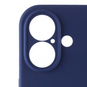 Чехол Silicone Case Full Camera Protective (AA) для Apple iPhone 16 (6.1"), Синий / Deep navy