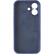 Чехол Silicone Case Full Camera Protective (AA) для Apple iPhone 16 (6.1"), Синий / Deep navy