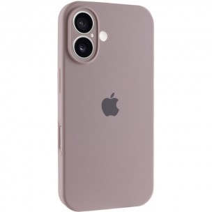 Чехол Silicone Case Full Camera Protective (AA) для Apple iPhone 16 (6.1") Серый / Lavender