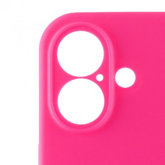Чохол Silicone Case Full Camera Protective (AA) для Apple iPhone 16 (6.1") Рожевий / Barbie pink - зображення 3 