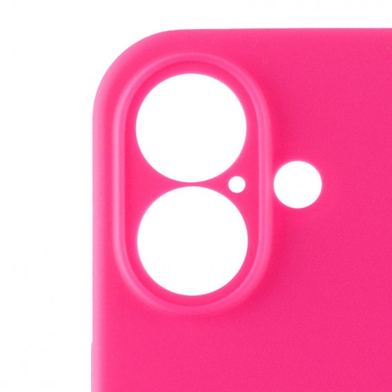 Чохол Silicone Case Full Camera Protective (AA) Apple iPhone 16 (6.1"), Рожевий / Barbie pink