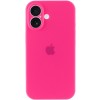 Чохол Silicone Case Full Camera Protective (AA) Apple iPhone 16 (6.1"), Рожевий / Barbie pink
