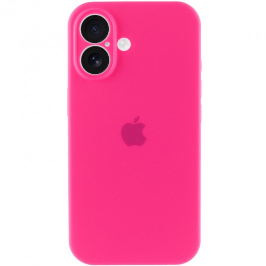Чохол Silicone Case Full Camera Protective (AA) для Apple iPhone 16 (6.1") Рожевий / Barbie pink - зображення 4 