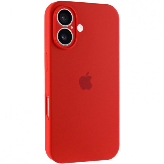 Чехол Silicone Case Full Camera Protective (AA) для Apple iPhone 16 (6.1"), Красный / Red