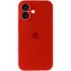 Чехол Silicone Case Full Camera Protective (AA) для Apple iPhone 16 (6.1"), Красный / Red