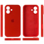 Чехол Silicone Case Full Camera Protective (AA) для Apple iPhone 16 (6.1"), Красный / Red