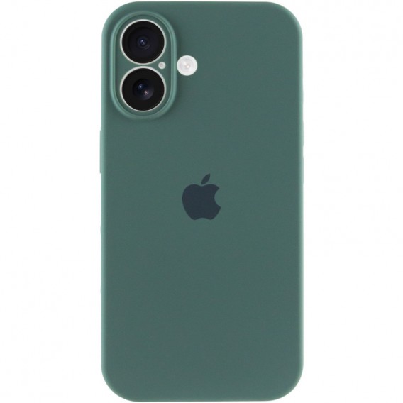 Чохол Silicone Case Full Camera Protective (AA) для Apple iPhone 16 (6.1"), Зелений / Pine green