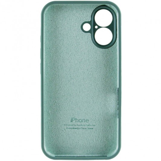 Чехол Silicone Case Full Camera Protective (AA) для Apple iPhone 16 (6.1") Зеленый / Pine green - изображение 5