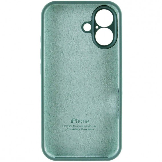 Чохол Silicone Case Full Camera Protective (AA) для Apple iPhone 16 (6.1"), Зелений / Pine green