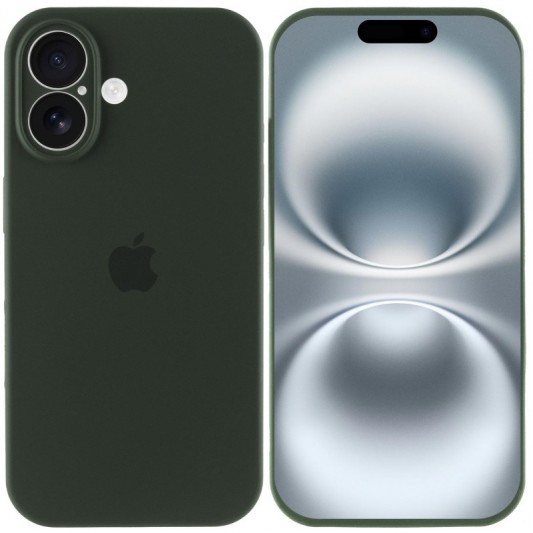 Чохол Silicone Case Full Camera Protective (AA) для Apple iPhone 16 (6.1") Зелений / Cyprus Green - зображення 1 