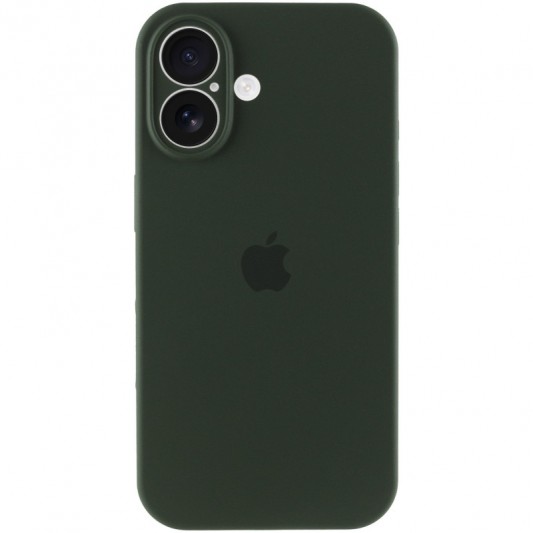 Чохол Silicone Case Full Camera Protective (AA) для Apple iPhone 16 (6.1") Зелений / Cyprus Green - зображення 4 