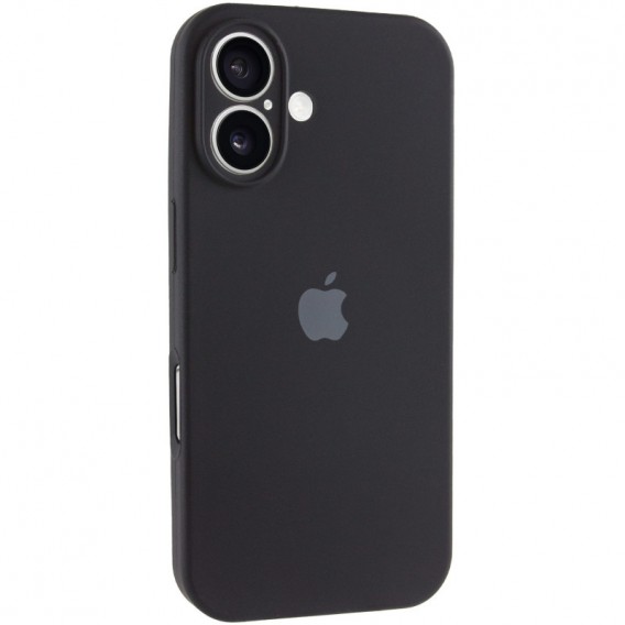 Чохол Silicone Case Full Camera Protective (AA) Apple iPhone 16 (6.1"), Чорний / Black