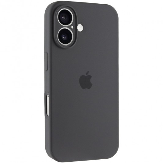 Чохол Silicone Case Full Camera Protective (AA) для Apple iPhone 16 (6.1") Сірий / Dark Gray