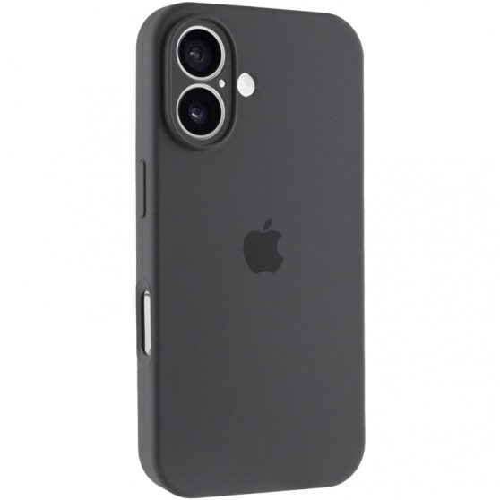 Чохол Silicone Case Full Camera Protective (AA) для Apple iPhone 16 (6.1") Сірий / Dark Gray