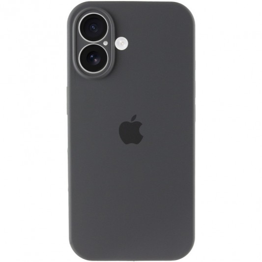 Чохол Silicone Case Full Camera Protective (AA) для Apple iPhone 16 (6.1") Сірий / Dark Gray - зображення 1 