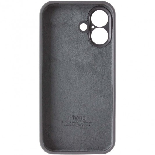 Чохол Silicone Case Full Camera Protective (AA) для Apple iPhone 16 (6.1") Сірий / Dark Gray - зображення 5 
