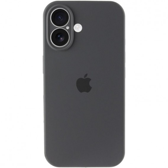 Чехол Silicone Case Full Camera Protective (AA) для Apple iPhone 16 (6.1 дюйма) Серый / Dark Gray