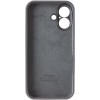 Чехол Silicone Case Full Camera Protective (AA) для Apple iPhone 16 (6.1 дюйма) Серый / Dark Gray