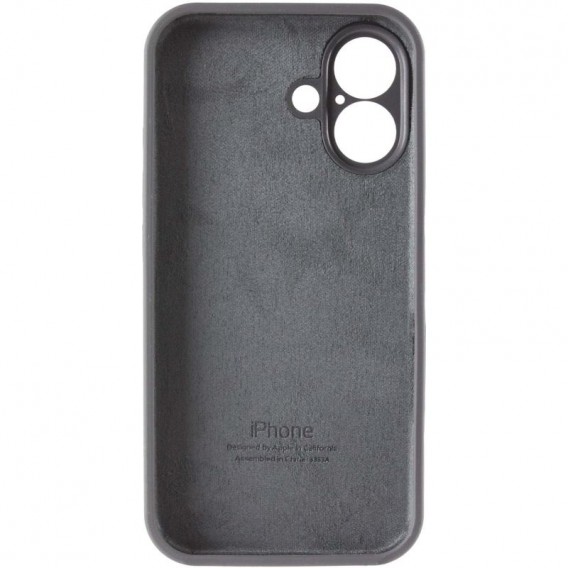Чехол Silicone Case Full Camera Protective (AA) для Apple iPhone 16 (6.1 дюйма) Серый / Dark Gray