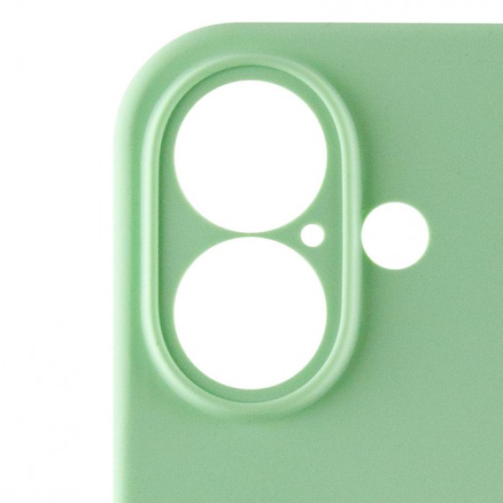 Чехол Silicone Case Full Camera Protective (AA) для Apple iPhone 16 (6.1"), Зеленый / Pistachio