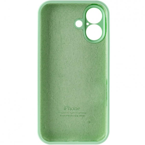 Чехол Silicone Case Full Camera Protective (AA) для Apple iPhone 16 (6.1"), Зеленый / Pistachio