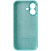 Чехол Silicone Case Full Camera Protective (AA) для Apple iPhone 16 (6.1 дюйма) Бирюзовый / Marine Green
