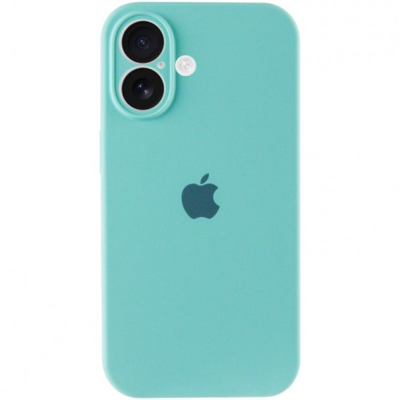 Чохол Silicone Case Full Camera Protective (AA) Apple iPhone 16 (6.1"), Бірюзовий / Marine Green