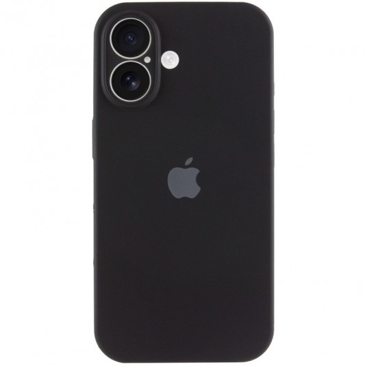 Чехол Silicone Case Full Camera Protective (AA) для Apple iPhone 16 Plus (6.7") Черный / Black - изображение 4