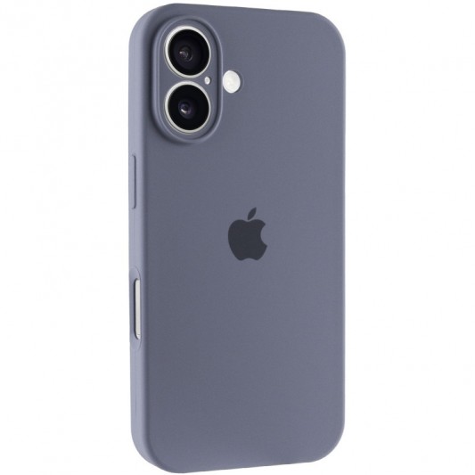 Чехол Silicone Case Full Camera Protective (AA) для Apple iPhone 16 Plus (6.7") Серый / Lavender Gray