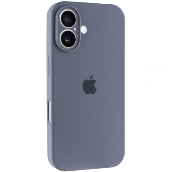 Чехол Silicone Case Full Camera Protective (AA) для Apple iPhone 16 Plus (6.7") Серый / Lavender Gray