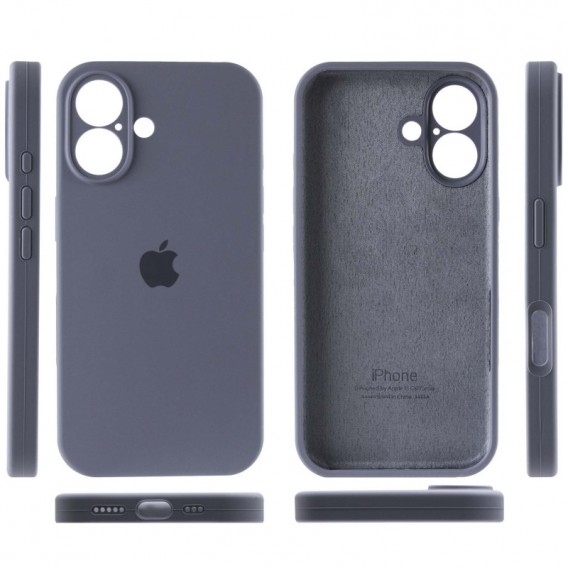 Чехол Silicone Case Full Camera Protective (AA) для Apple iPhone 16 Plus (6.7"), Серый / Lavender Gray