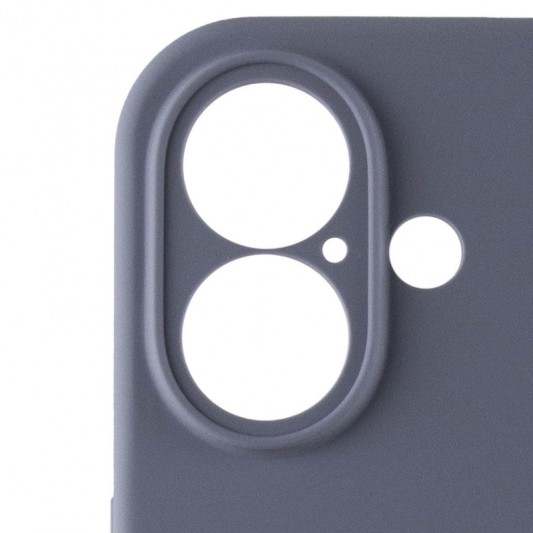 Чехол Silicone Case Full Camera Protective (AA) для Apple iPhone 16 Plus (6.7") Серый / Lavender Gray - изображение 4