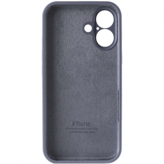 Чехол Silicone Case Full Camera Protective (AA) для Apple iPhone 16 Plus (6.7"), Серый / Lavender Gray