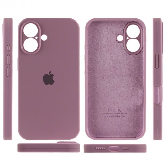 Чехол Silicone Case Full Camera Protective (AA) для Apple iPhone 16 Plus (6.7") Лиловый / Lilac Pride - изображение 2