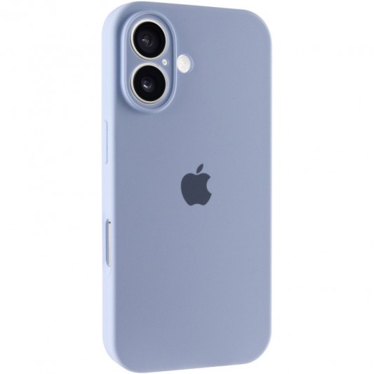 Чехол Silicone Case Full Camera Protective (AA) для Apple iPhone 16 Plus (6.7") Голубой / Lilac Blue