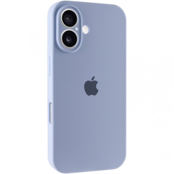 Чехол Silicone Case Full Camera Protective (AA) для Apple iPhone 16 Plus (6.7") Голубой / Lilac Blue