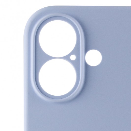 Чехол Silicone Case Full Camera Protective (AA) для Apple iPhone 16 Plus (6.7") Голубой / Lilac Blue - изображение 2