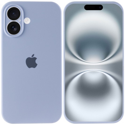 Чехол Silicone Case Full Camera Protective (AA) для Apple iPhone 16 Plus (6.7") Голубой / Lilac Blue - изображение 3