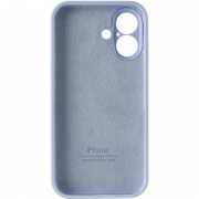 Чехол Silicone Case Full Camera Protective (AA) для Apple iPhone 16 Plus (6.7"), Голубой / Lilac Blue