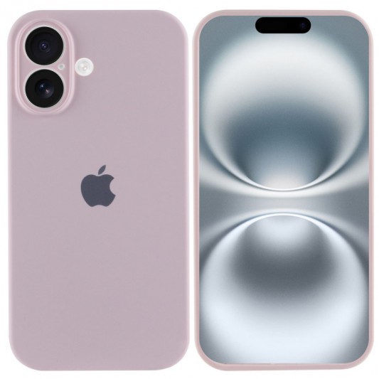 Чехол Silicone Case Full Camera Protective (AA) для Apple iPhone 16 Plus (6.7") Розовый / Chalk Pink - изображение 1